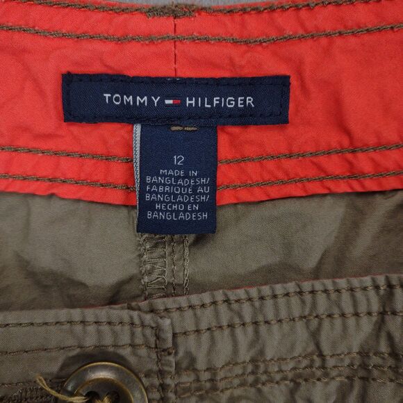 Tommy Hilfiger Women's 12 Brown Cargo Capri Pants 36x22" Gorpcore Hiking Outdoor - Picture 3 of 7